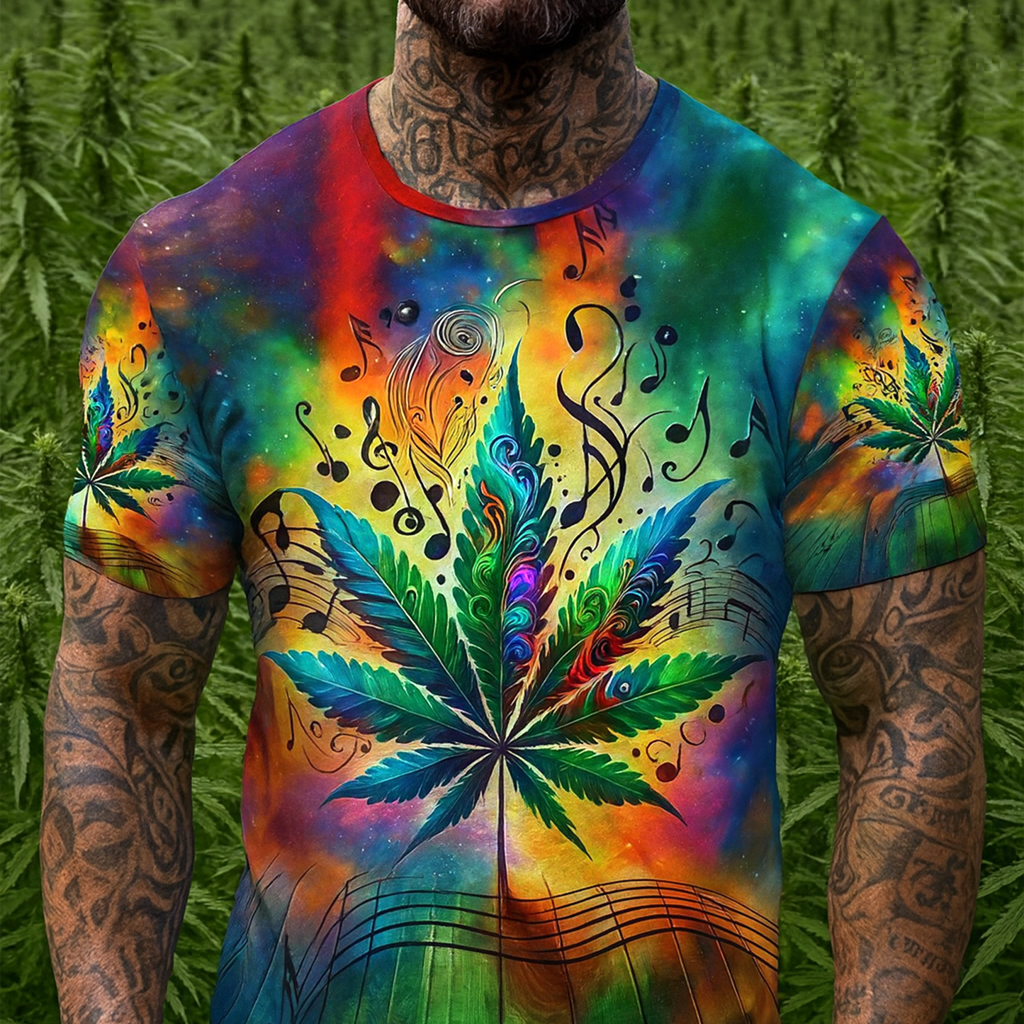 Weed And Music All Over Print