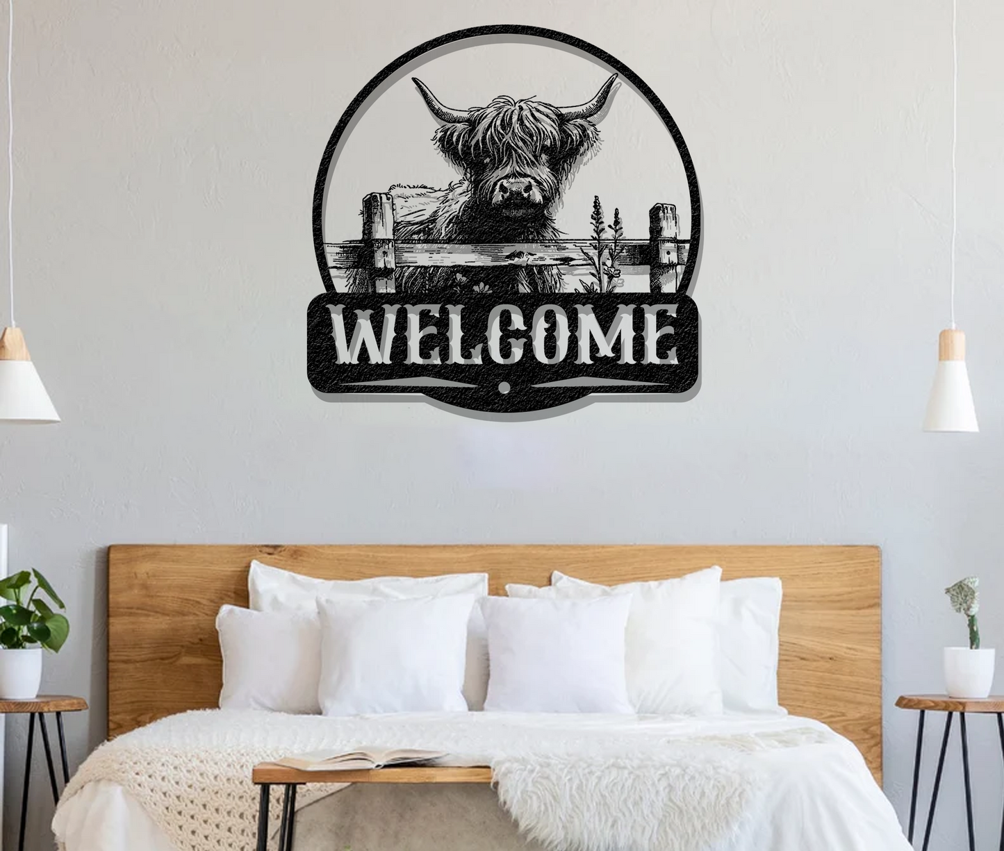 Cow Highland Metal Sign - Perfect Gift For Home