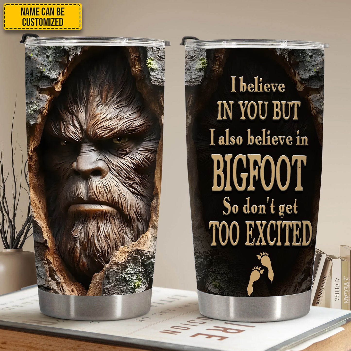 Personalized Sasquatch Face Tumbler