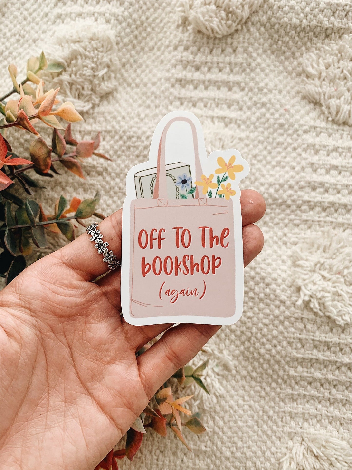 Off to the Bookshop Sticker Decal