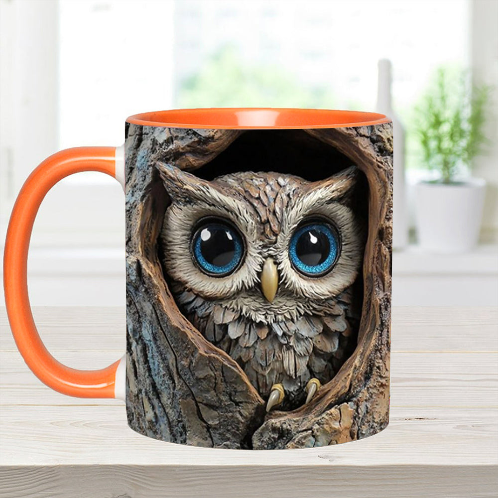 Owl accent mug - Personalized Accent Mug