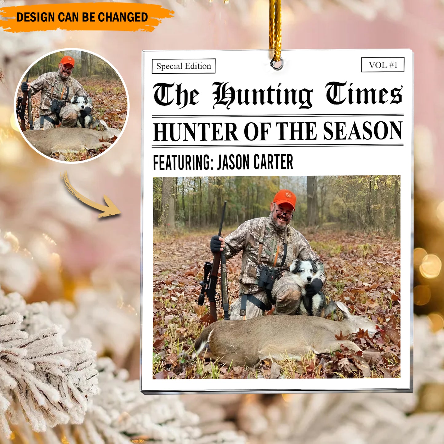 Trophy Times – Personalized Photo Ornament