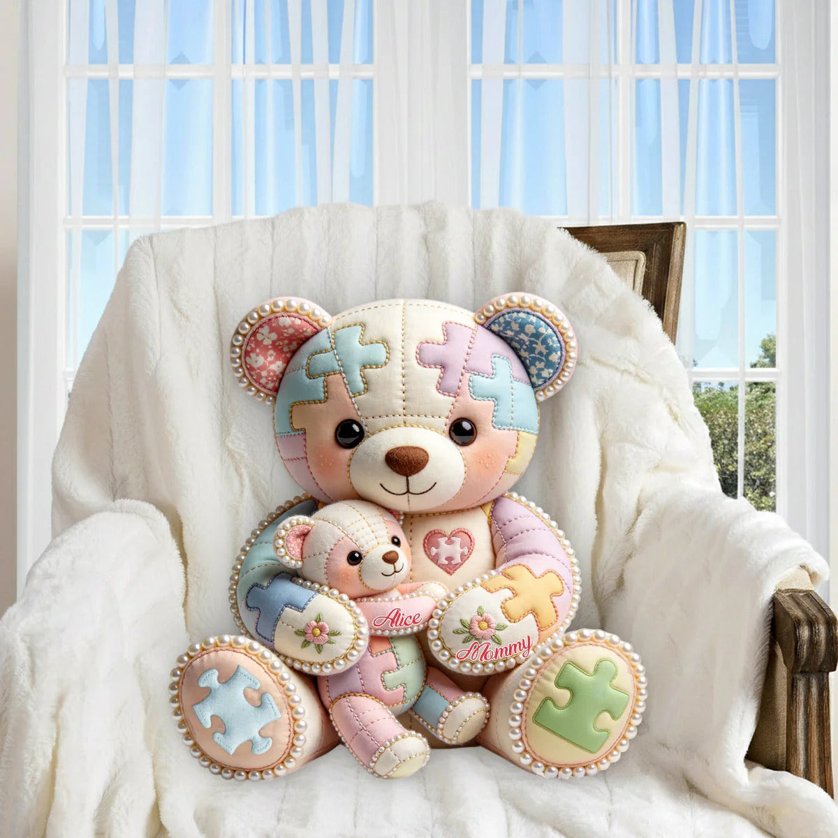 Autism Mom - Personalized Mother Shaped Pillow