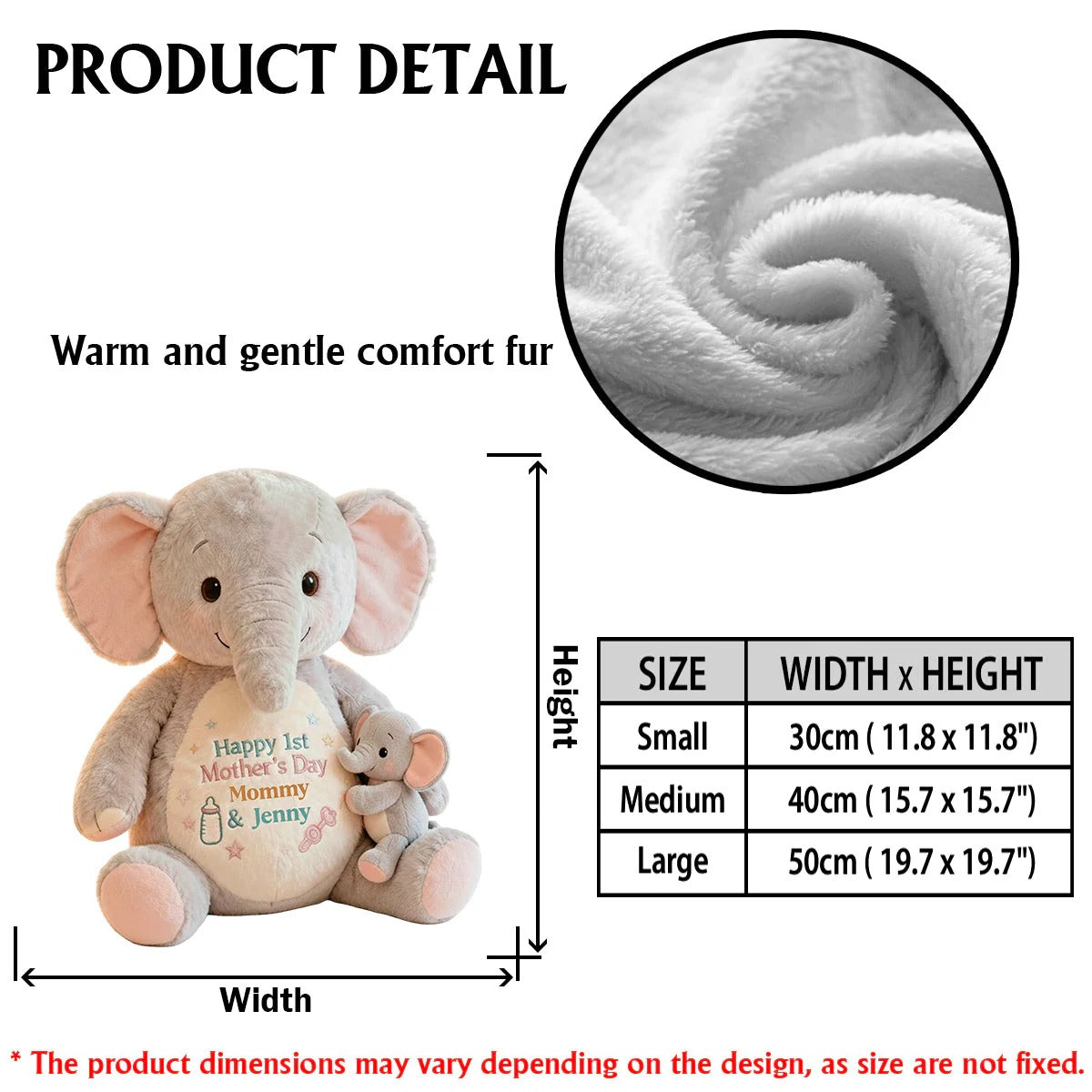 Happy 1st Mother's Day - Personalized Mother Shaped Pillow