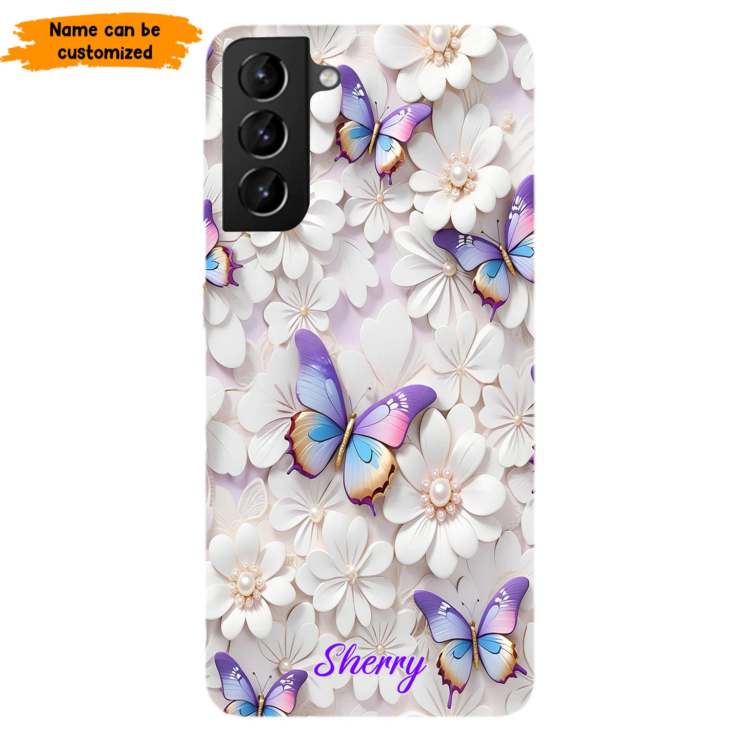 Personalized Beautiful Floral Butterfly Phone Case