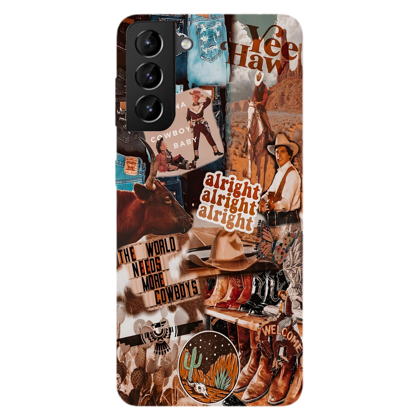 Desert Rodeo Collage – Western Grit Phone Case