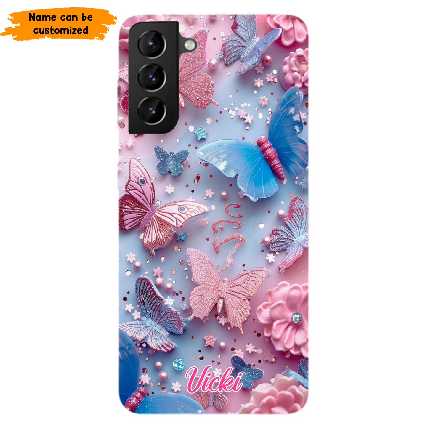 Colorful Butterfly - Personalized Phone Case