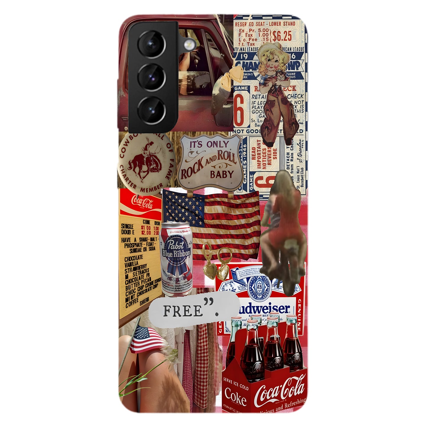 Born to Be Free – Vintage Americana Phone Case