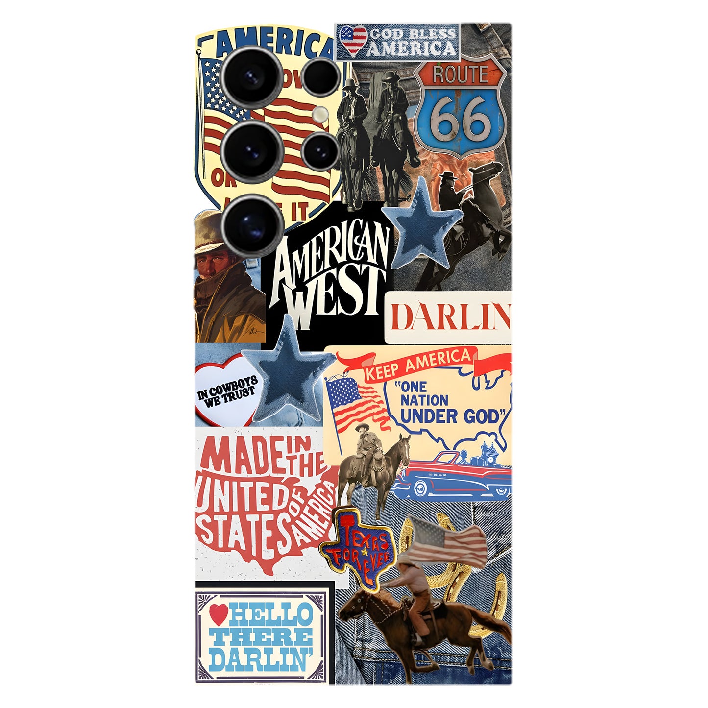 American West Collage – Cowboy Spirit Phone Case