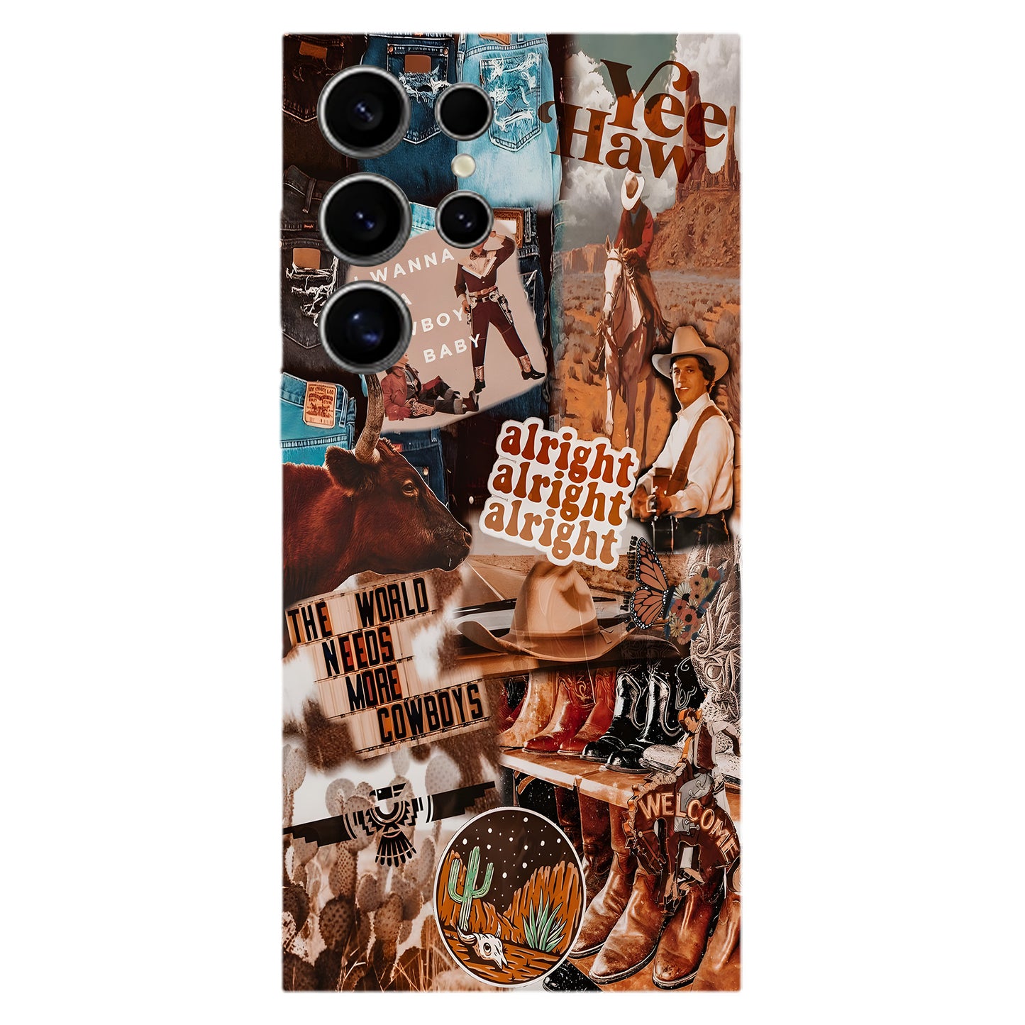 Desert Rodeo Collage – Western Grit Phone Case