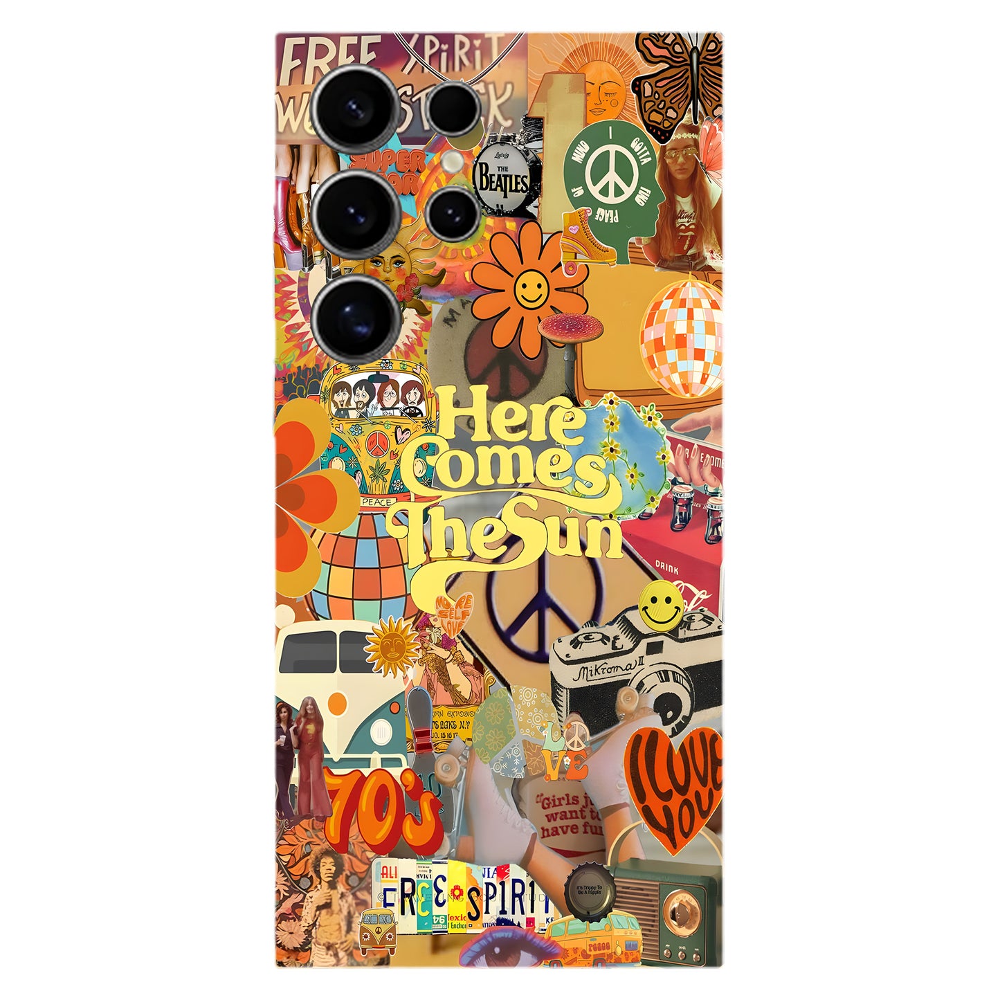 Here Comes the Sun – 70s Hippie Vibe Phone Case