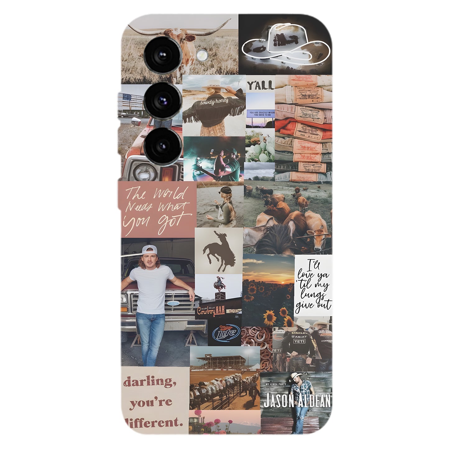 Country Soul Collage – Western Charm Phone Case