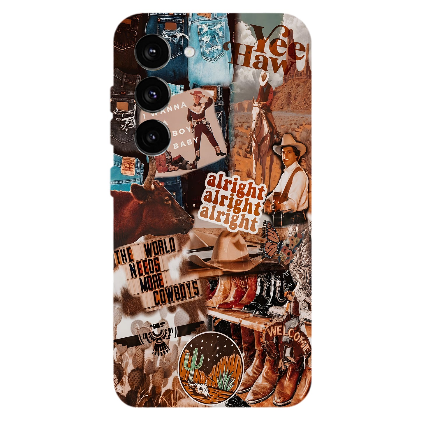 Desert Rodeo Collage – Western Grit Phone Case