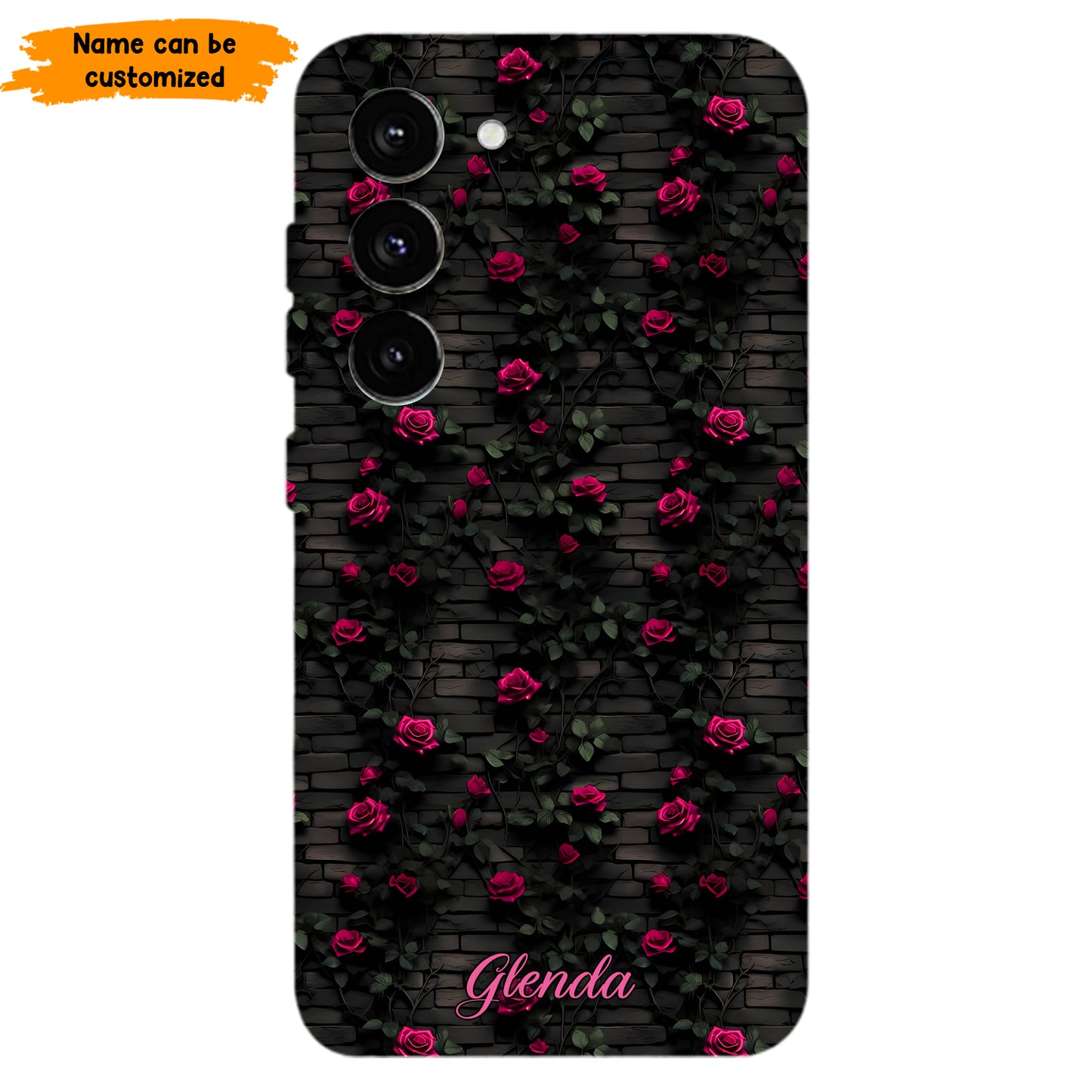 Midnight Rose - Personalized Flower Phone Case