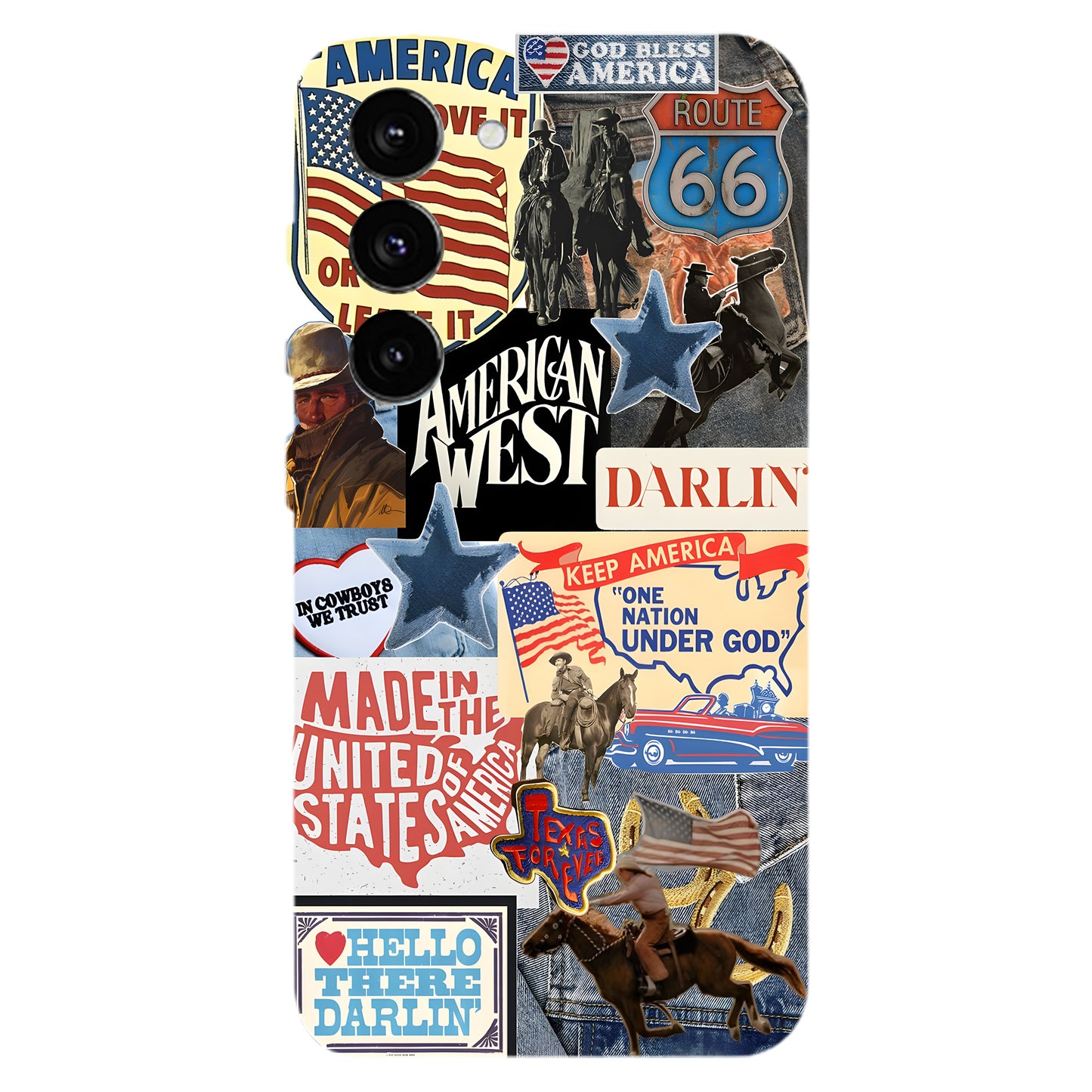 American West Collage – Cowboy Spirit Phone Case