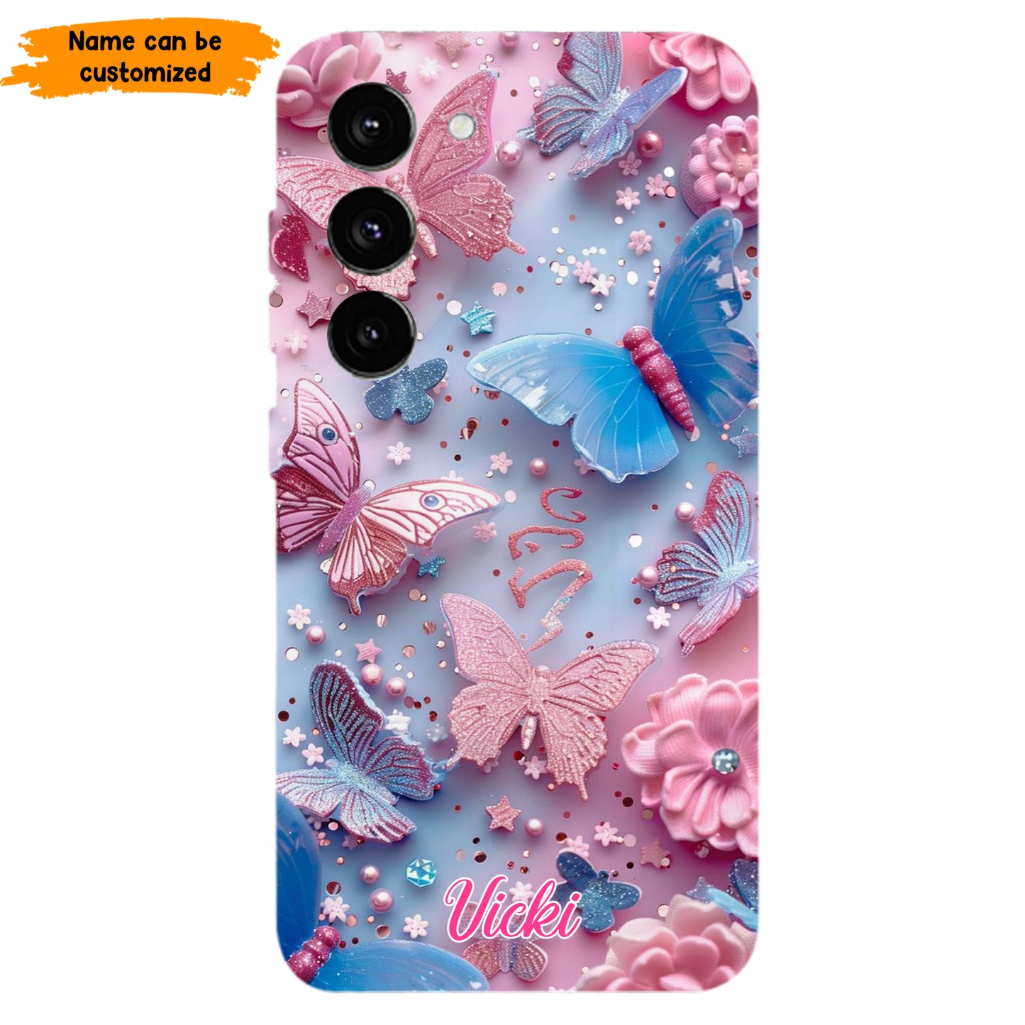 Colorful Butterfly - Personalized Phone Case