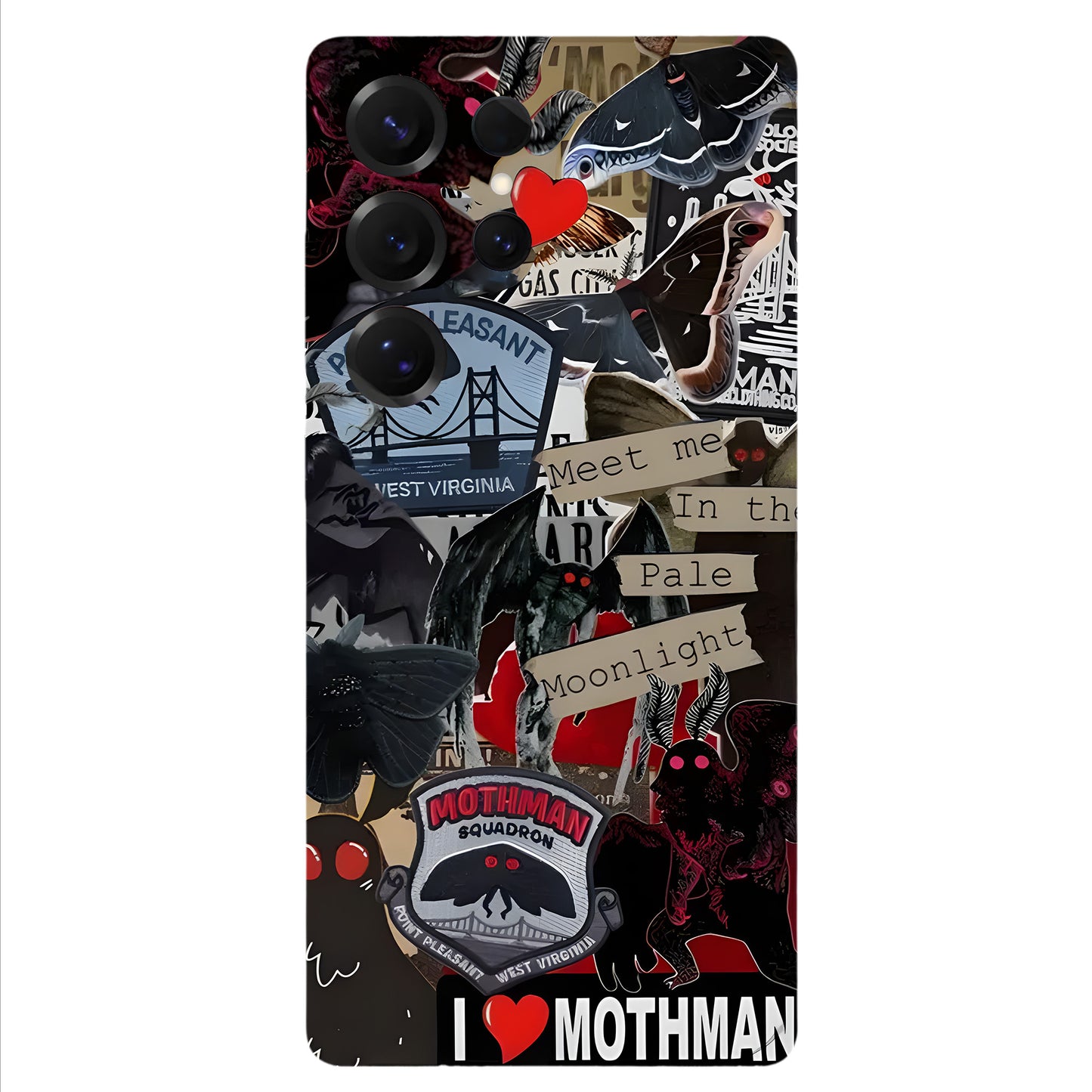 Meet Me in the Pale Moonlight - Mothman Phone Case