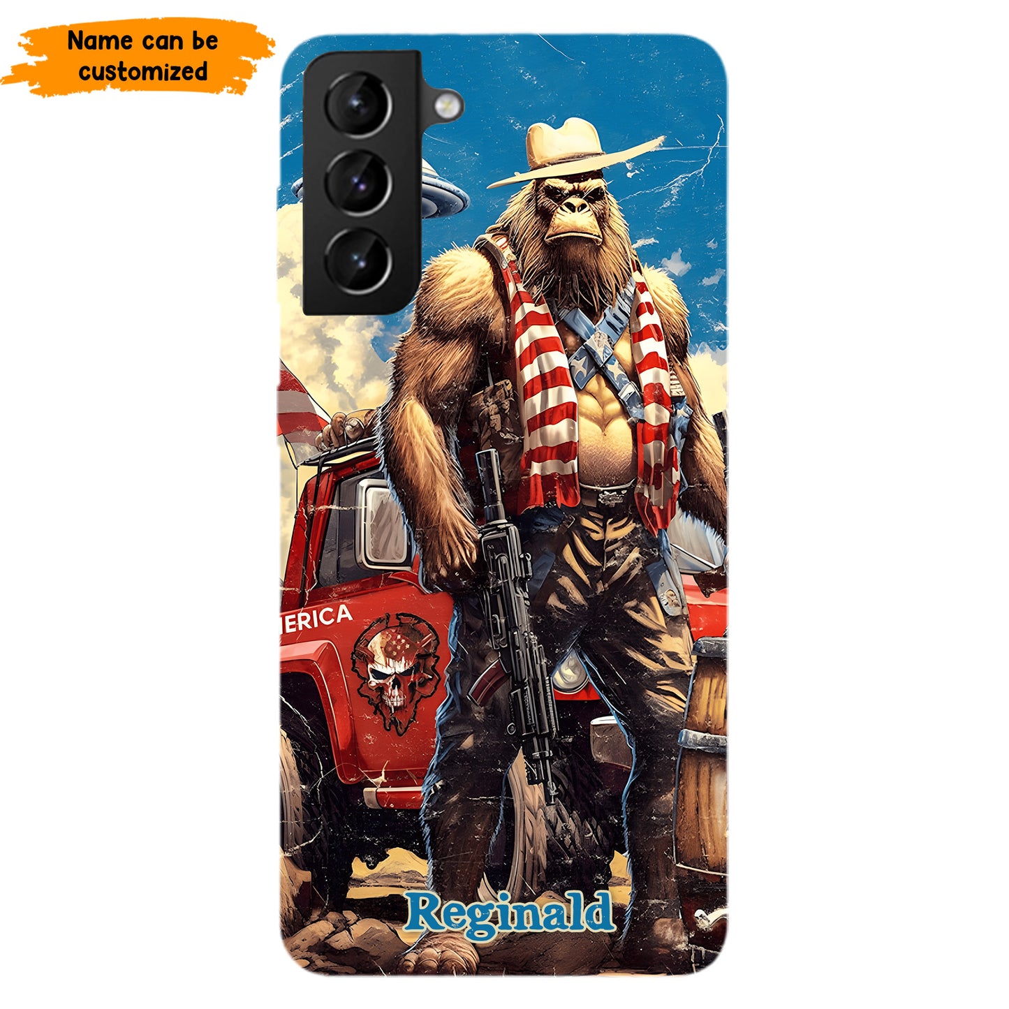 Bigfoot ‘Merica – Personalized Patriotic Phone Case