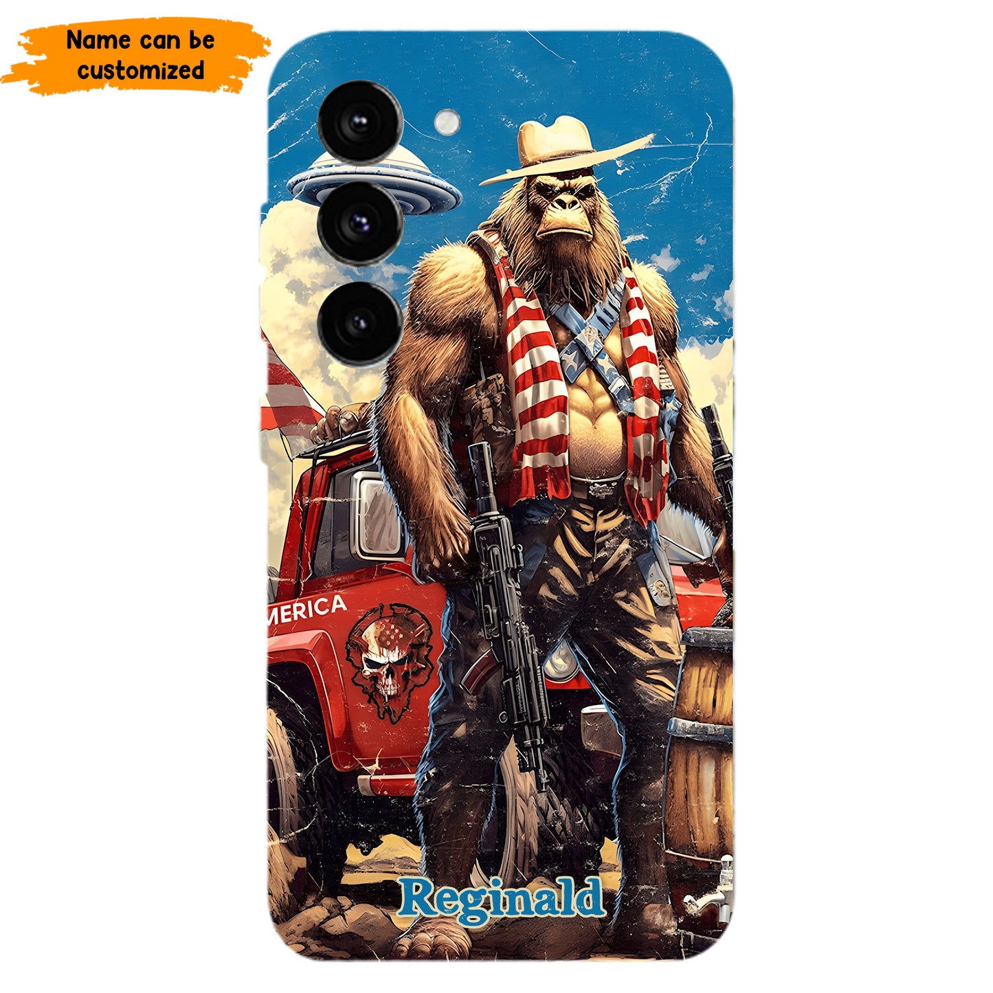 Bigfoot ‘Merica – Personalized Patriotic Phone Case