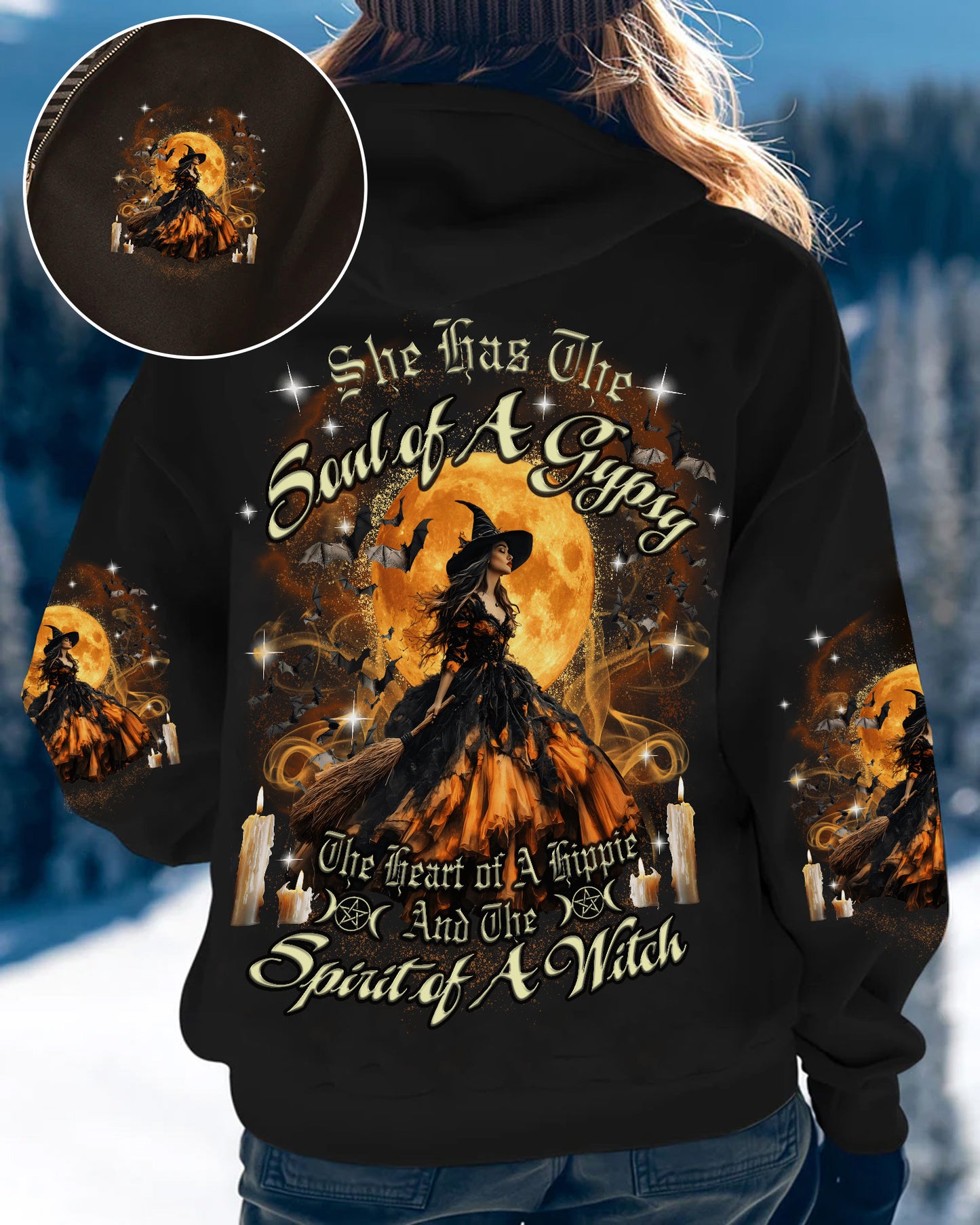 She Has A Soul of Gypsy - Witch All Over Print