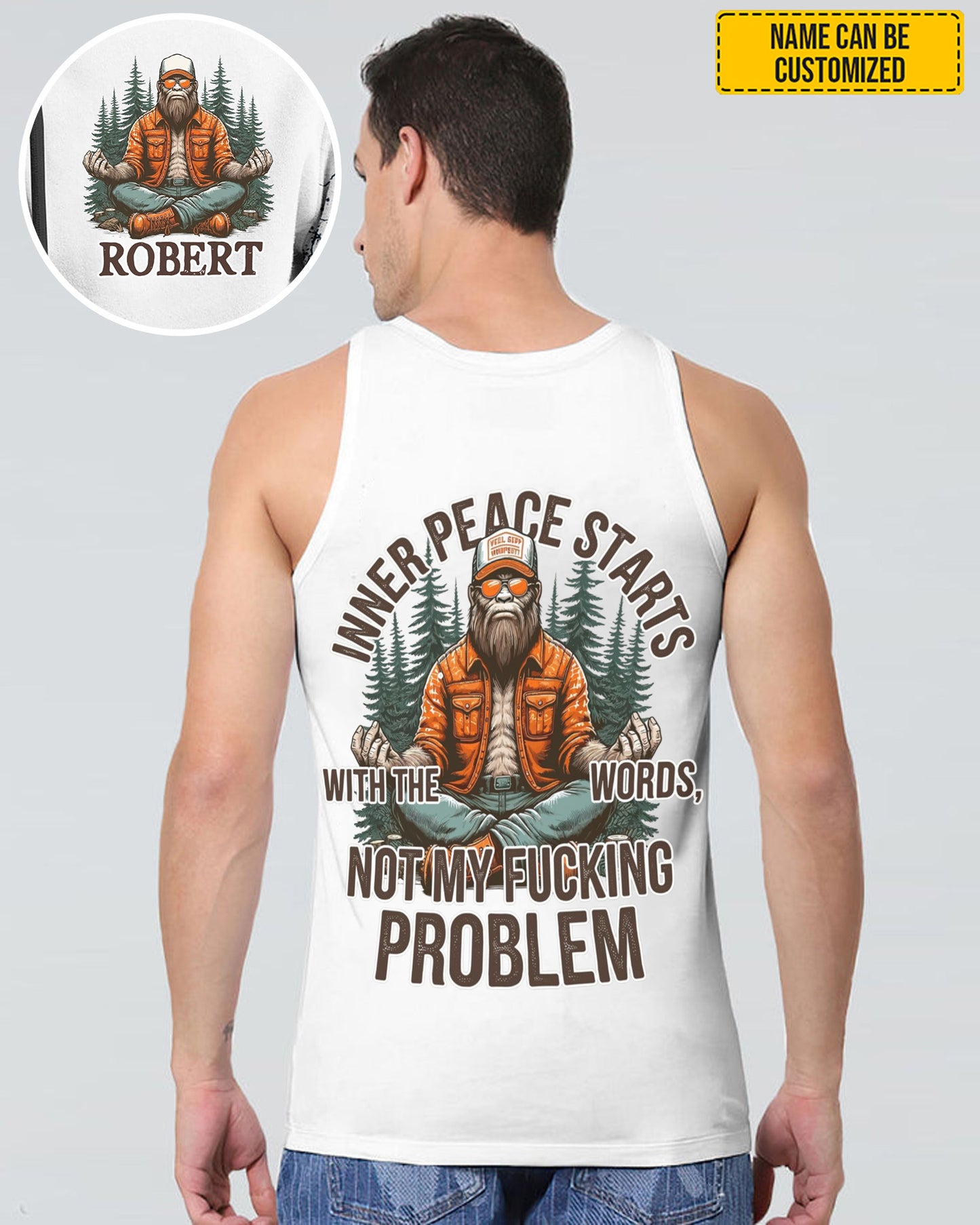 Inner Peace Starts – Personalized Bigfoot All Over Print Shirt
