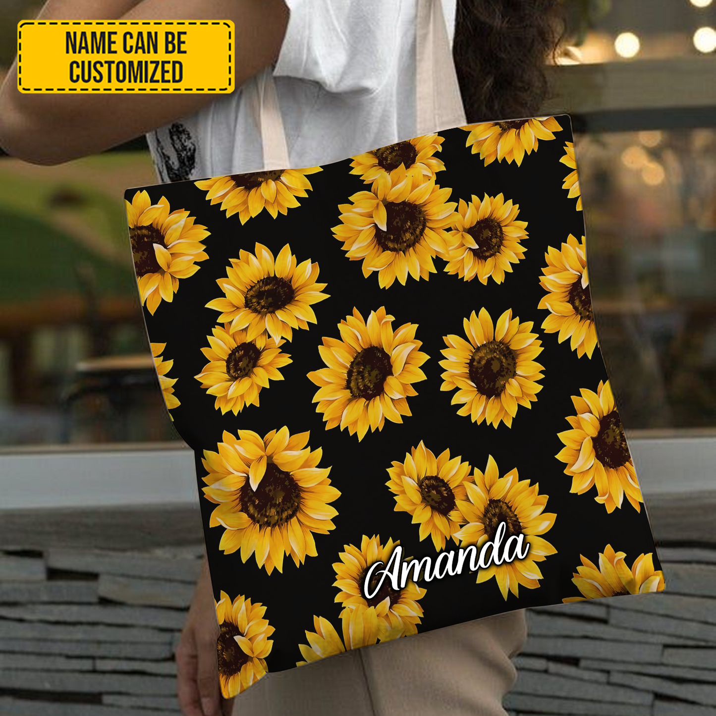 Love Sunflowers - Personalized Tote Bag