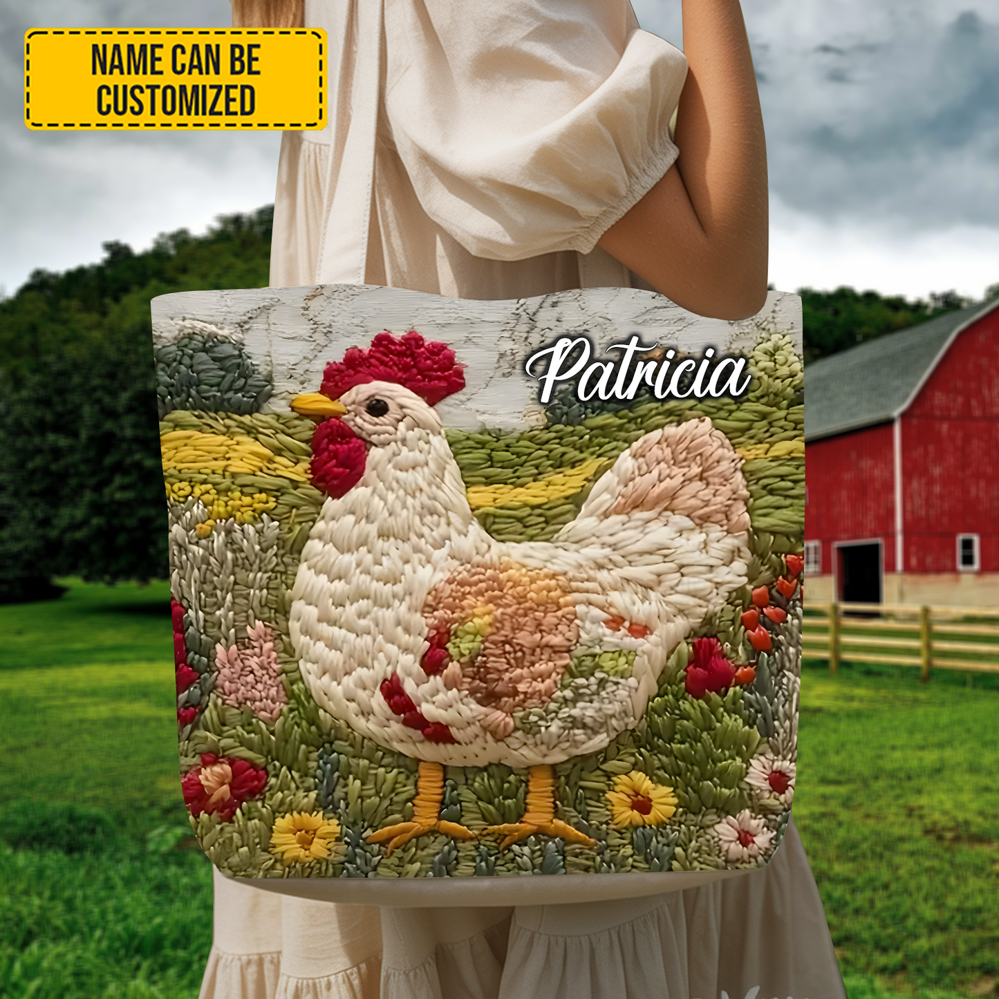 Chicken Farmhouse - Personalized Chicken Tote Bag