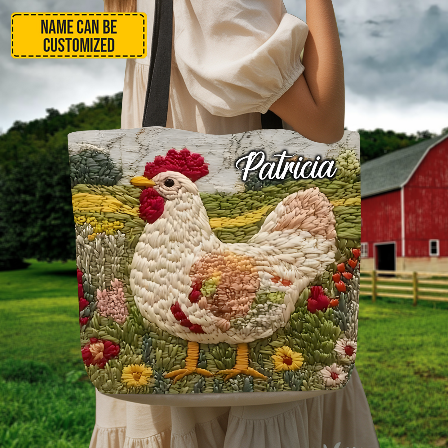 Chicken Farmhouse - Personalized Chicken Tote Bag