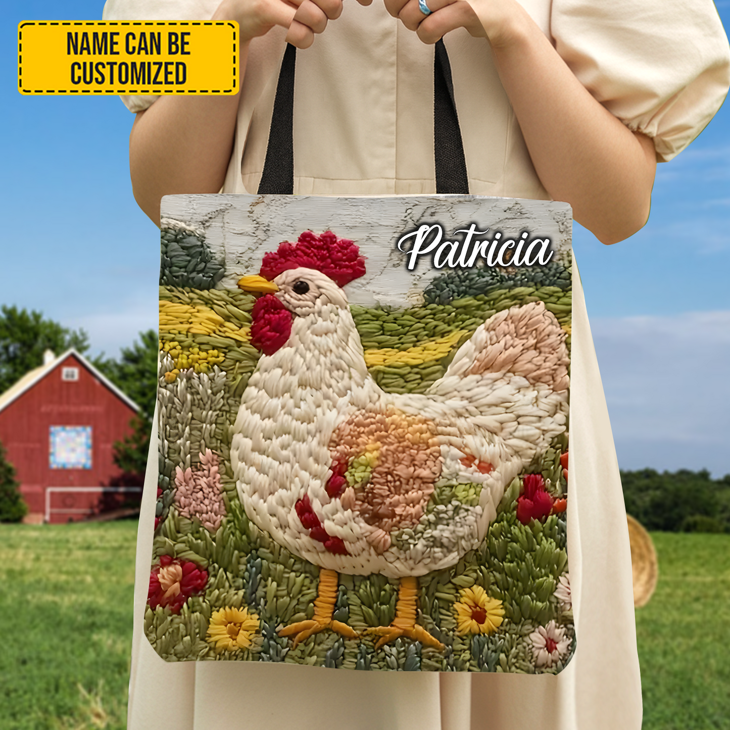 Chicken Farmhouse - Personalized Chicken Tote Bag