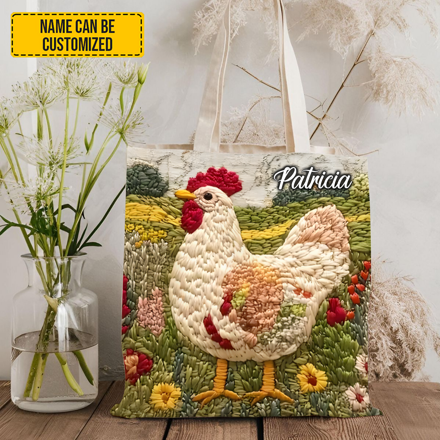 Chicken Farmhouse - Personalized Chicken Tote Bag