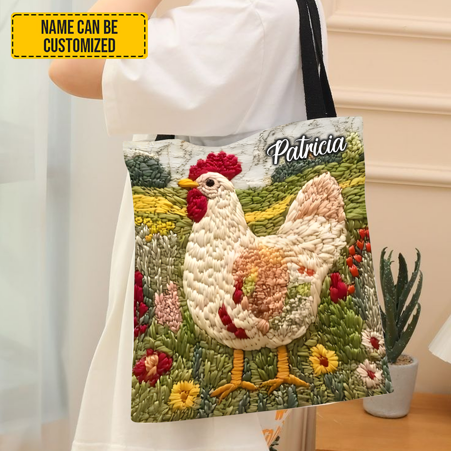 Chicken Farmhouse - Personalized Chicken Tote Bag