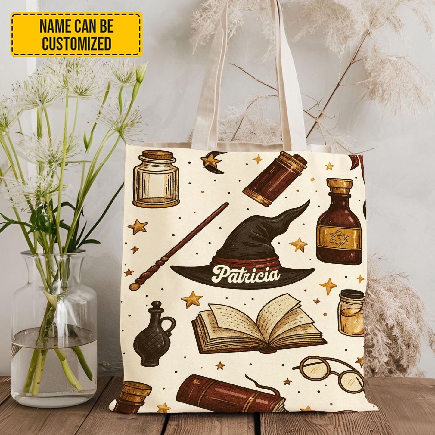 Magical Wizard - Personalized Witch Tote Bag