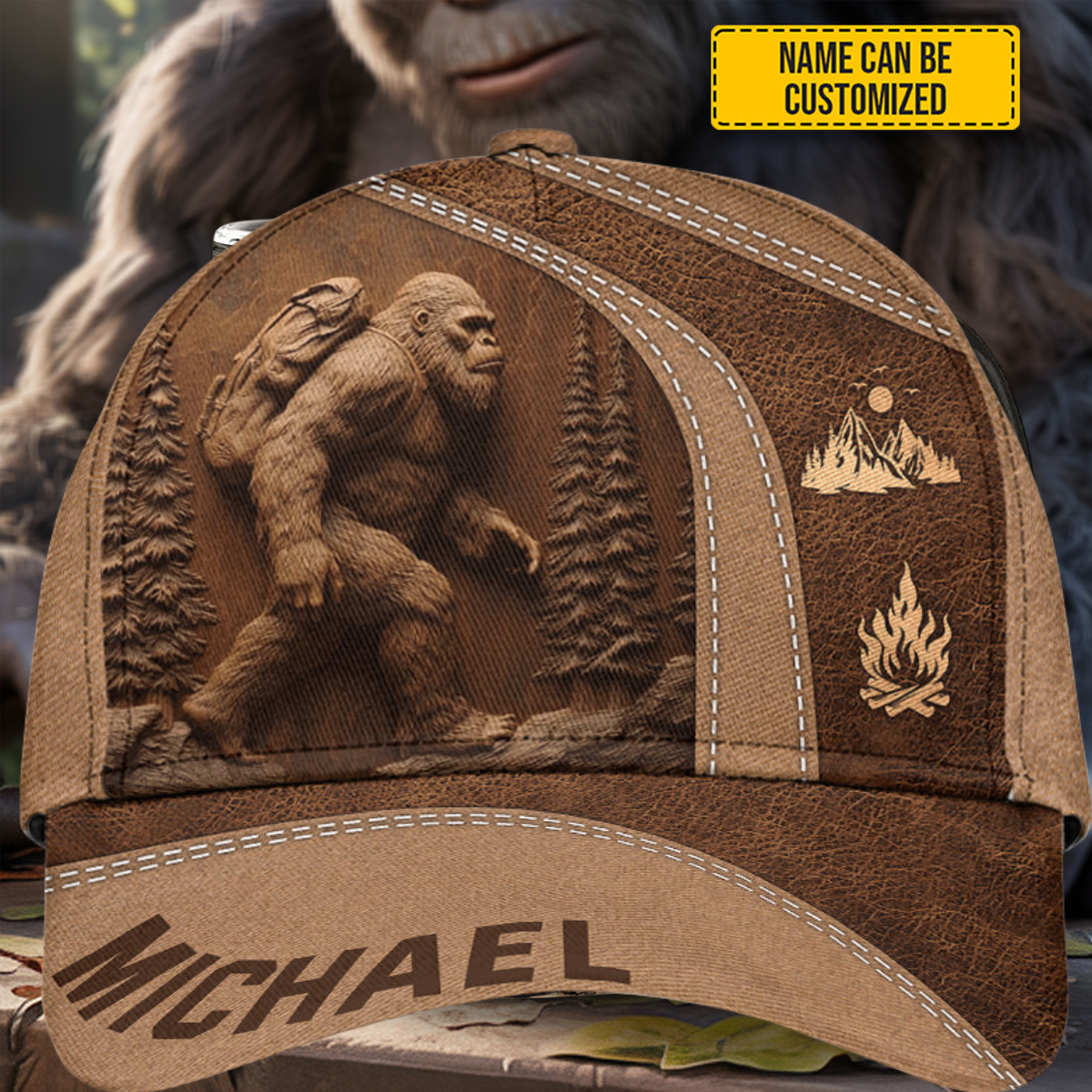 Bigfoot Sasquatch Legend In Trees - Personalized Camping Outdoor Classic Cap