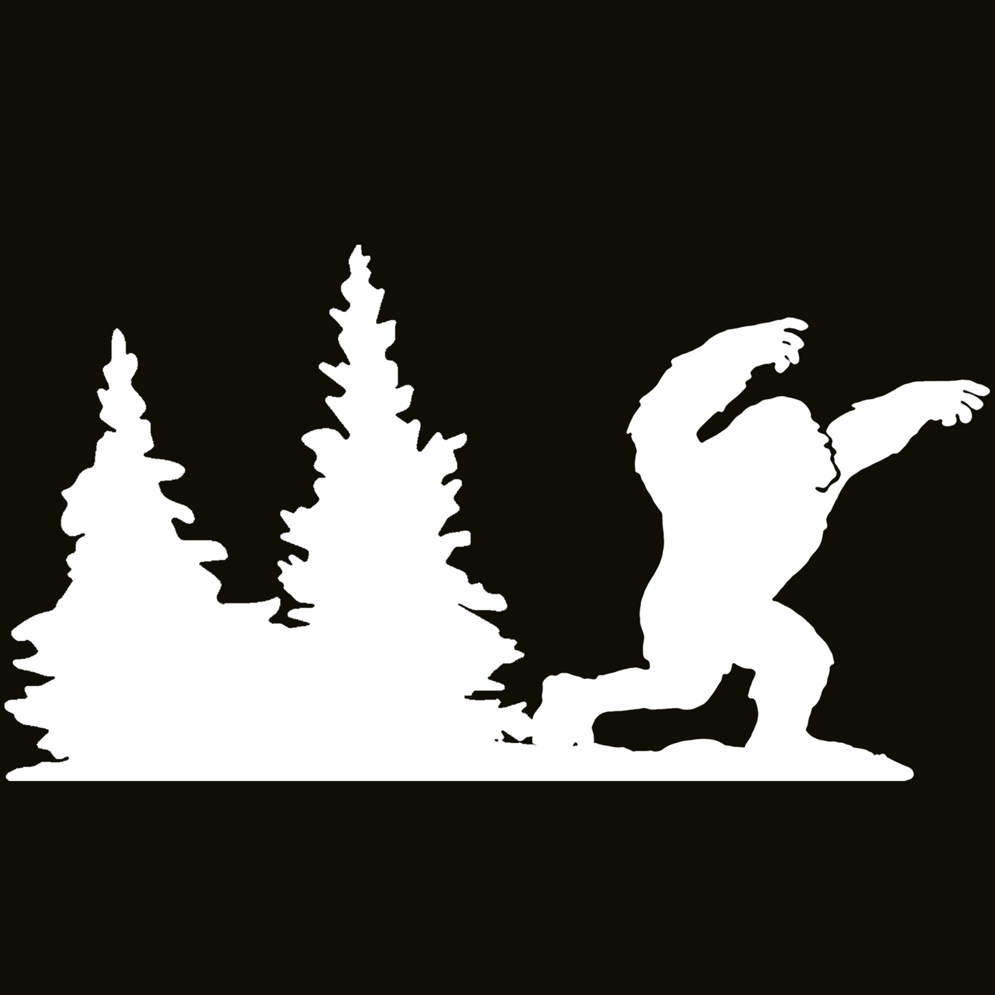 Bigfoot Windshield Sticker