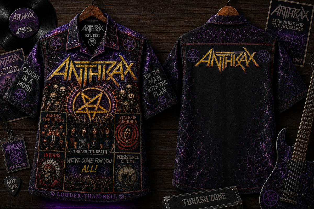 Anthrax Band Hawaiian Shirt - Vintage Music Rock Fan Gift