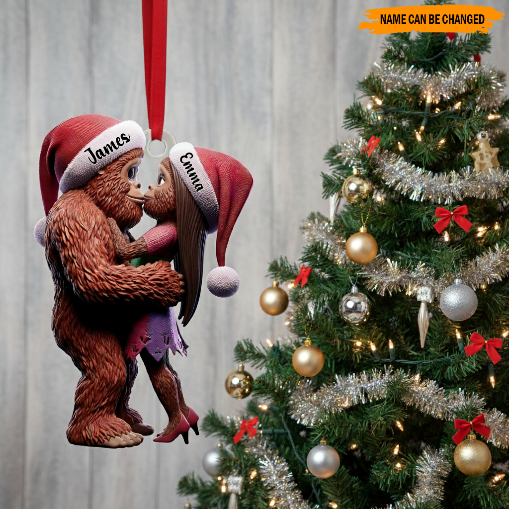 Bigfoot Lovers – Personalized Funny Holiday Ornament