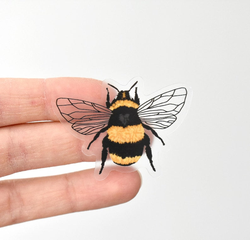 Clear Bee sticker Cute honey bee sticker Decal