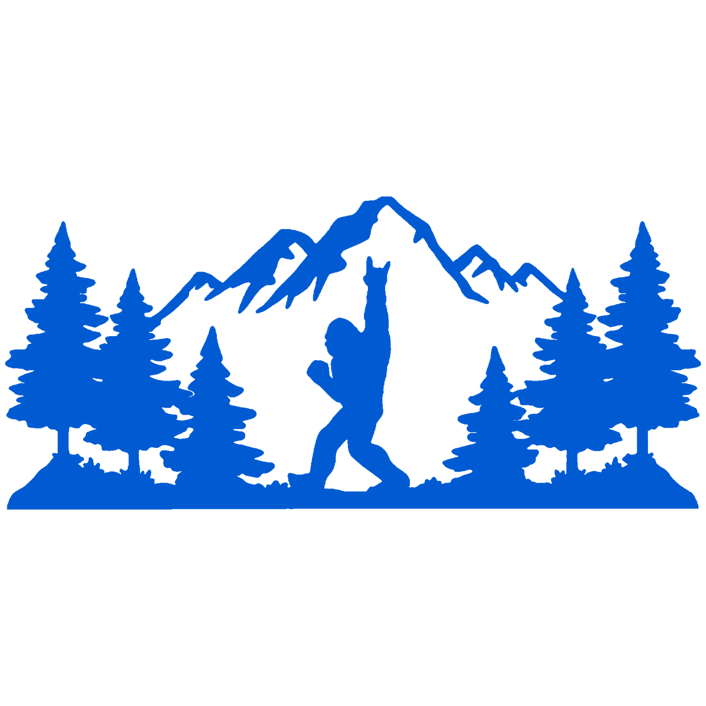 Sasquatch Mountain Rocker Vinyl Sticker