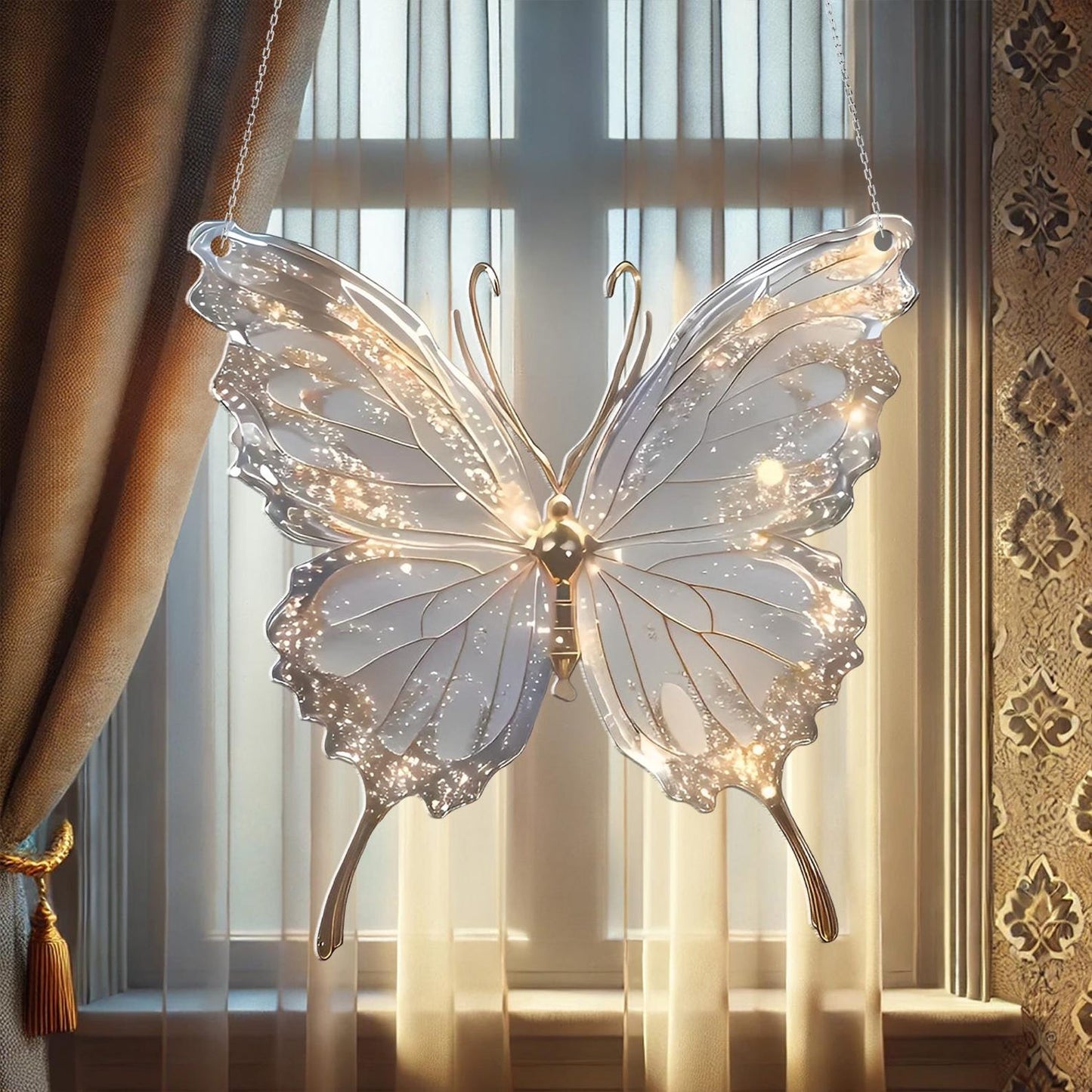 Beautiful Butterfly - Personalized Butterfly Acrylic Window Hanging