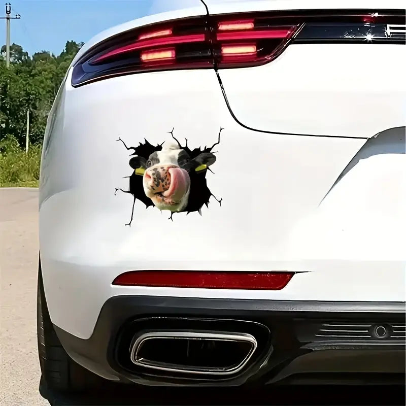 Cartoon Cow Head Sticker