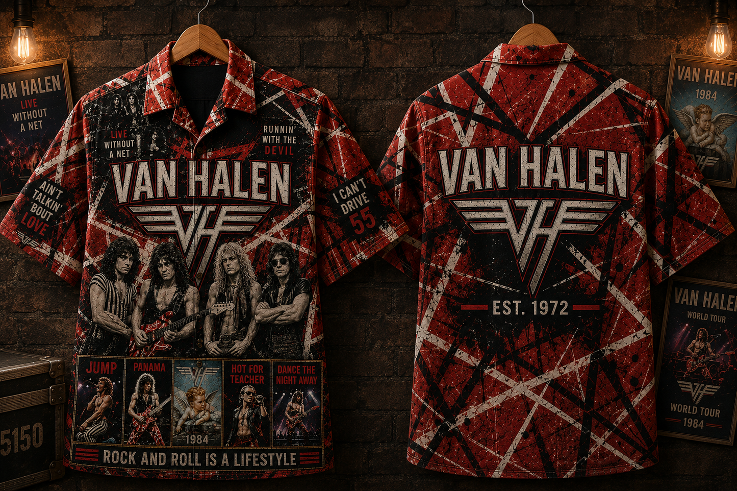Van Halen Hawaiian Shirt - Vintage Music Fan Gift 2