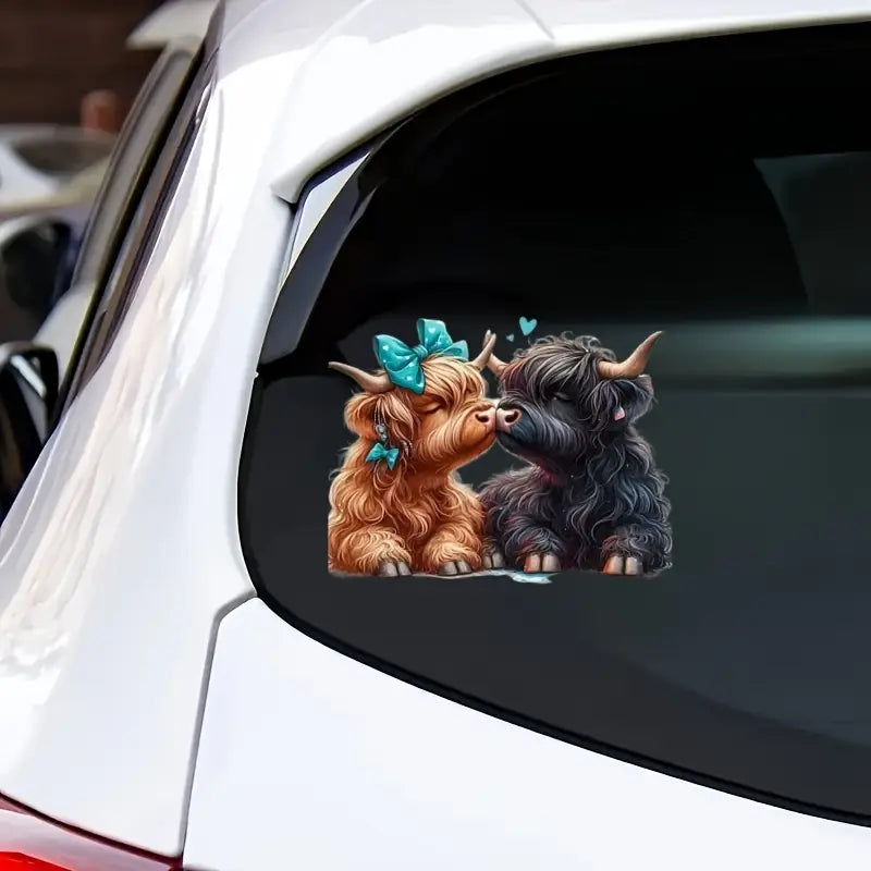 Cow Couple Kissing Sticker