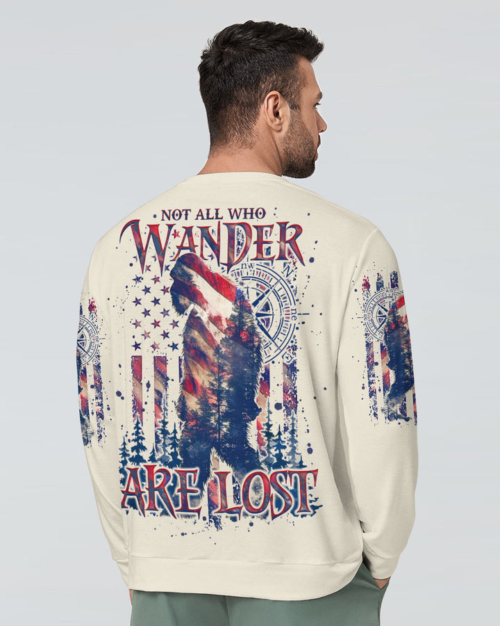 NOT ALL WHO WANDER ARE LOST BIGFOOT ALL OVER PRINT