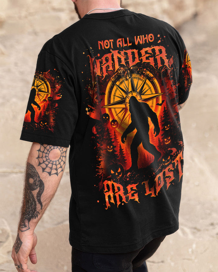 NOT ALL WHO WANDER ARE LOST BIGFOOT HALLOWEEN ALL OVER PRINT