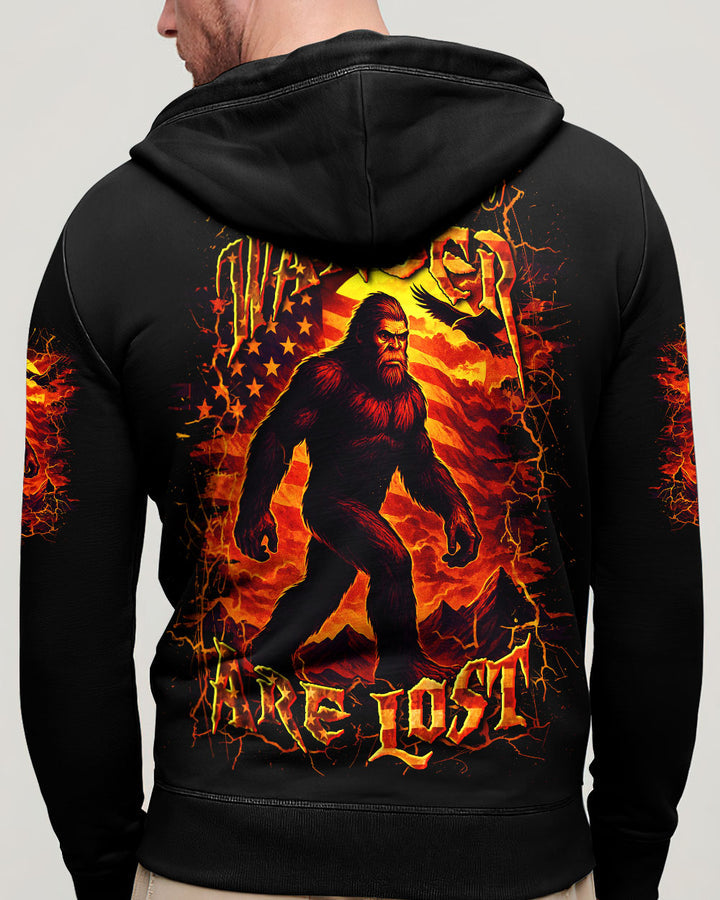 NOT ALL WHO WANDER ARE LOST BIGFOOT ALL OVER PRINT