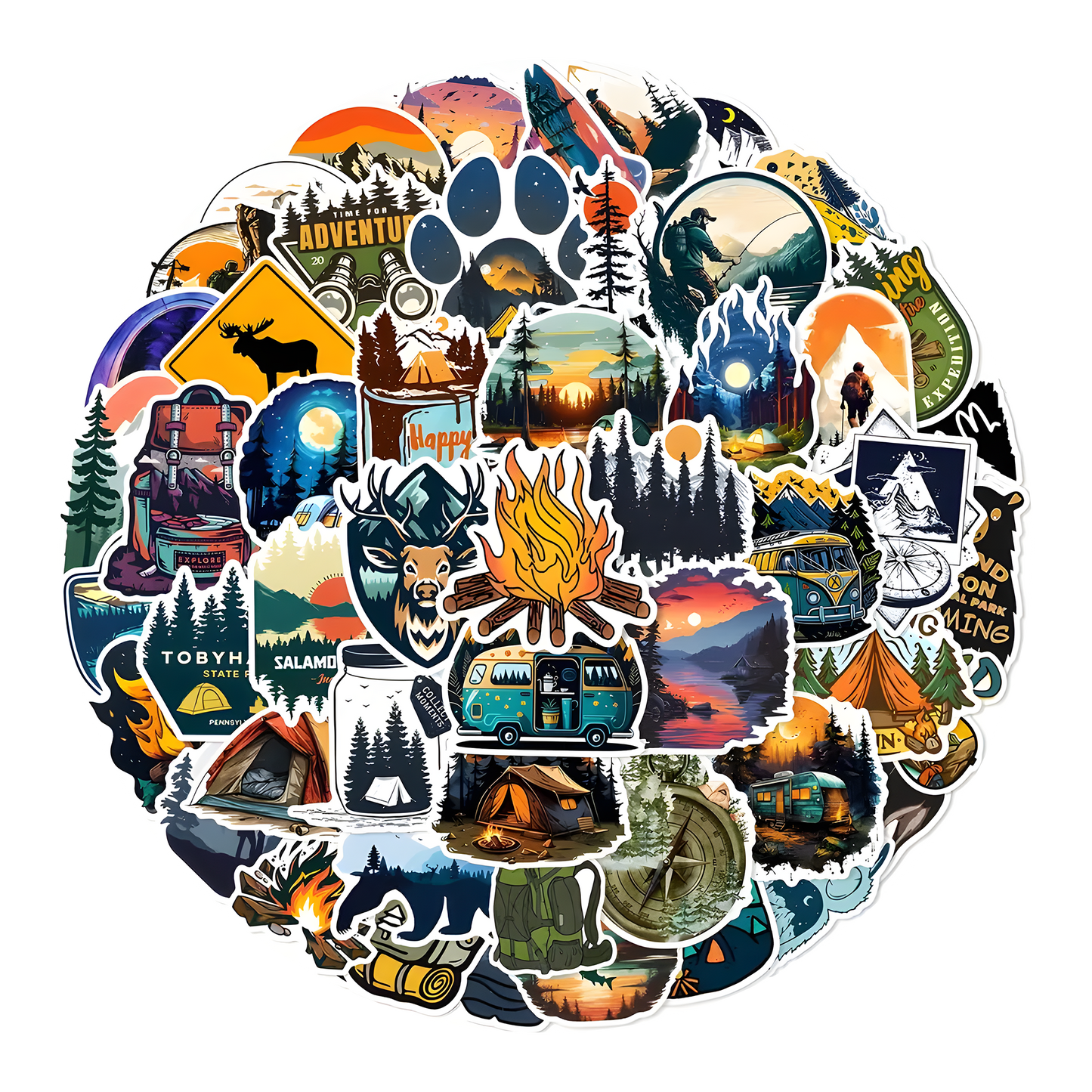 Vintage Camping Outdoor Adventure Car Coaster