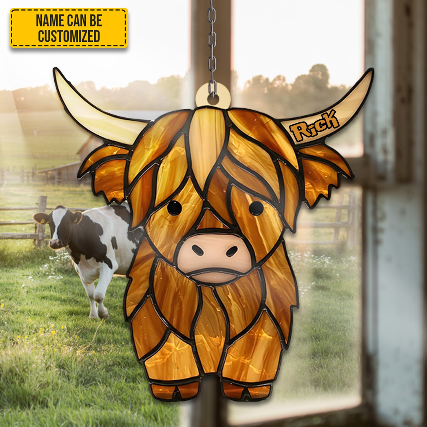 Cow Acrylic Window - Personalized Acrylic Window