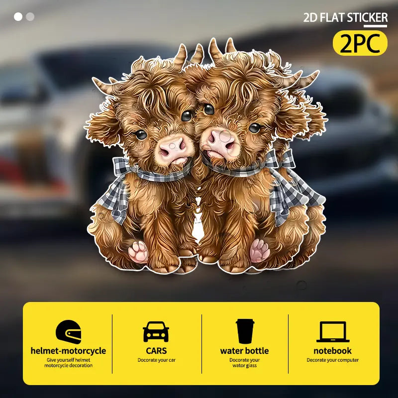 Couple Highland Cow Sticker