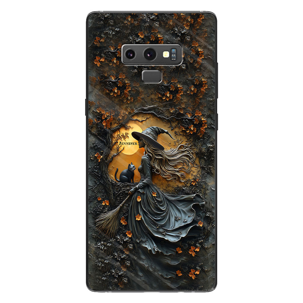 Beautiful Witch & Black Cat - Personalized Witch Phone Case