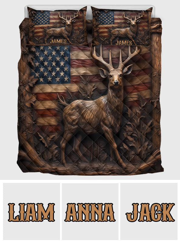 Love Hunting - Personalized Hunting Quilt Set
